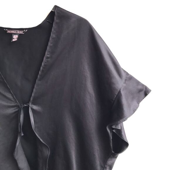 Victoria’s Secret Love Kimono One Size Ruffle Front Dolman Sleeve Tie Front Robe - Picture 6 of 14